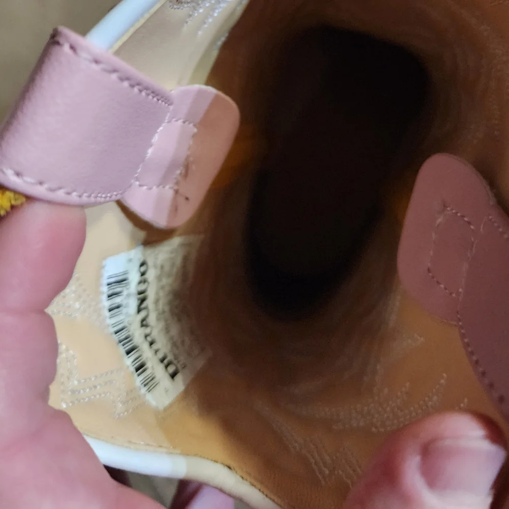 Durango Pink Quilted Boots with Rinestone And Chains - Picture 7 of 13